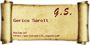 Gerics Sarolt névjegykártya